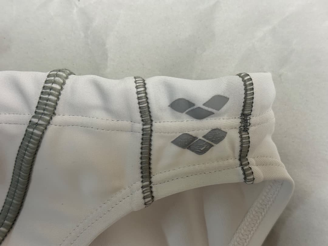 【Lサイズ】arena 競泳水着 【ホワイト 白】競パン