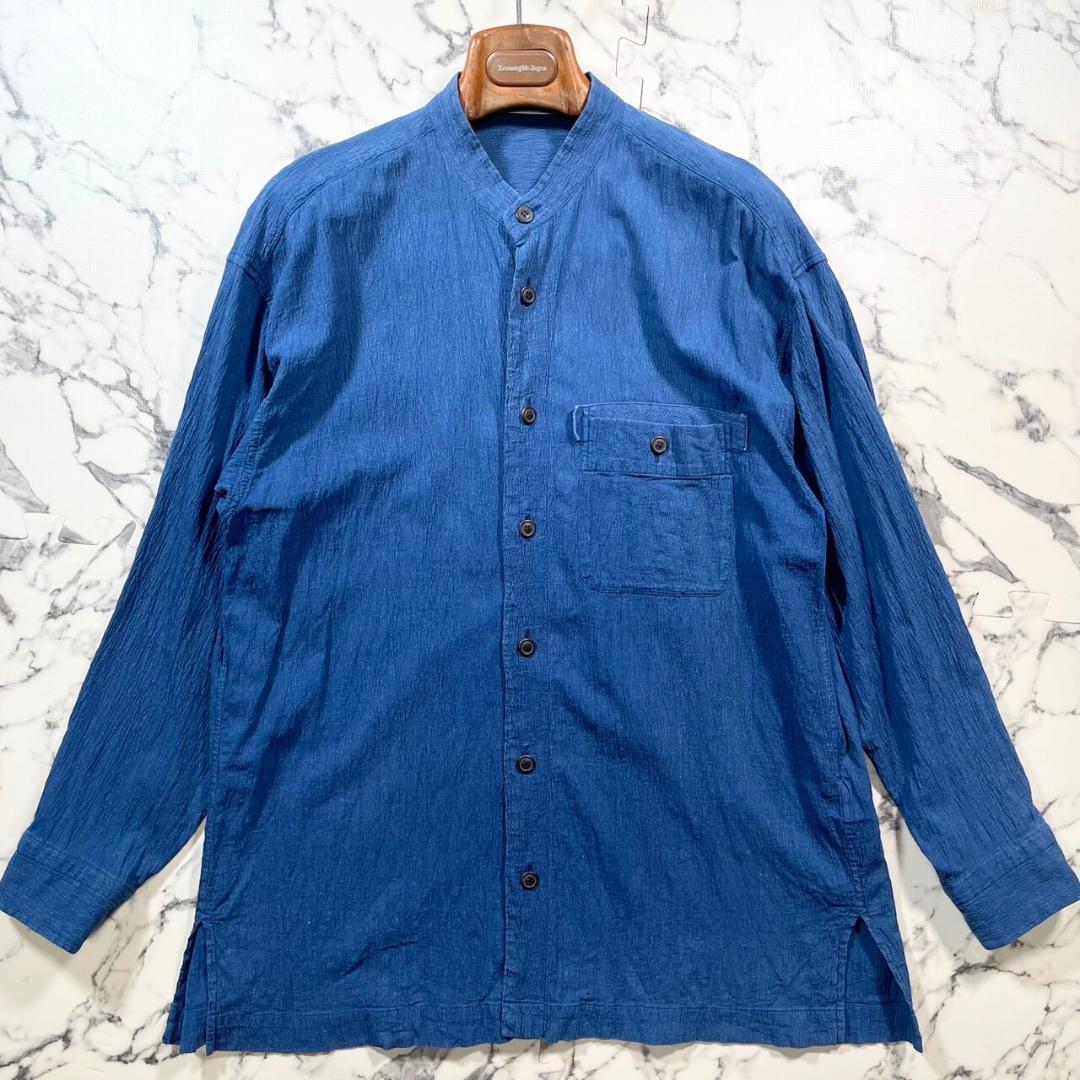 ✨プリーツ加工✨ISSEY MIYAKE MEN BIGシャツ インディゴ染め