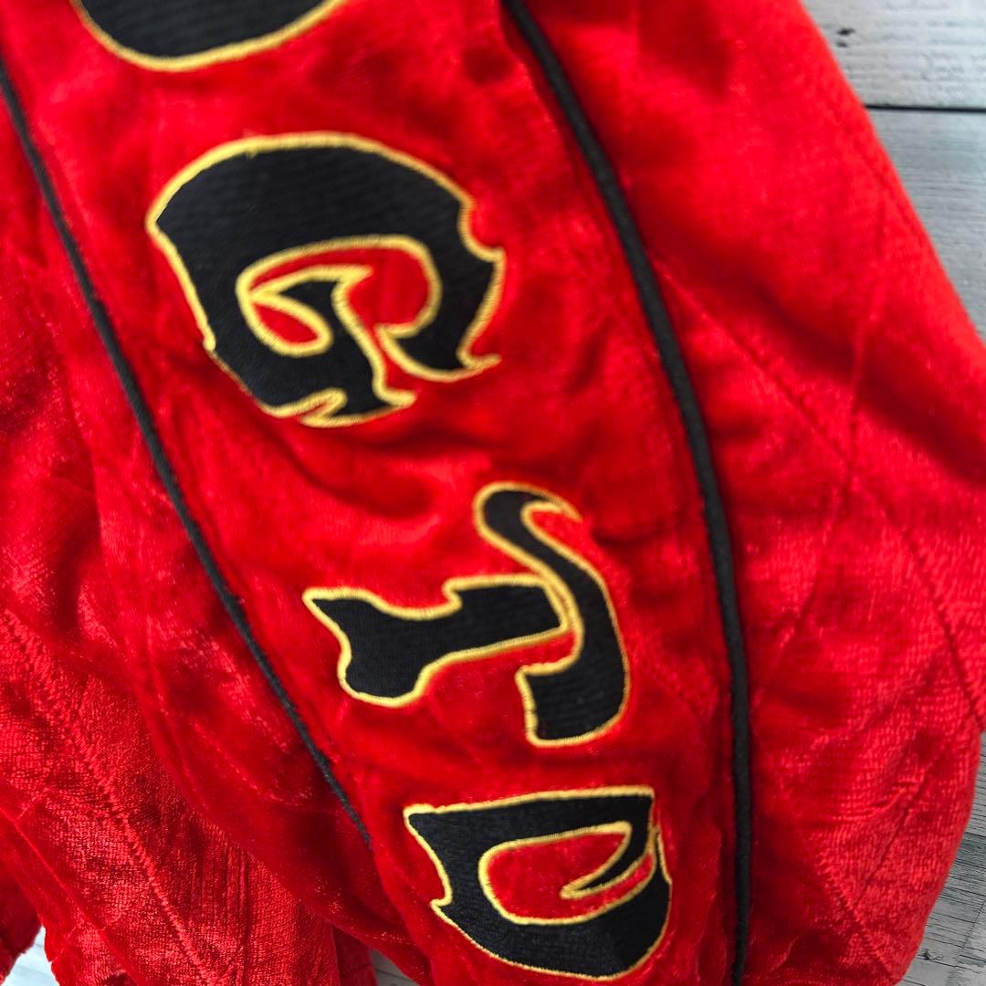 【豪華刺繍】DOGTOWN キルティング 中綿 ベロアジャケット XL