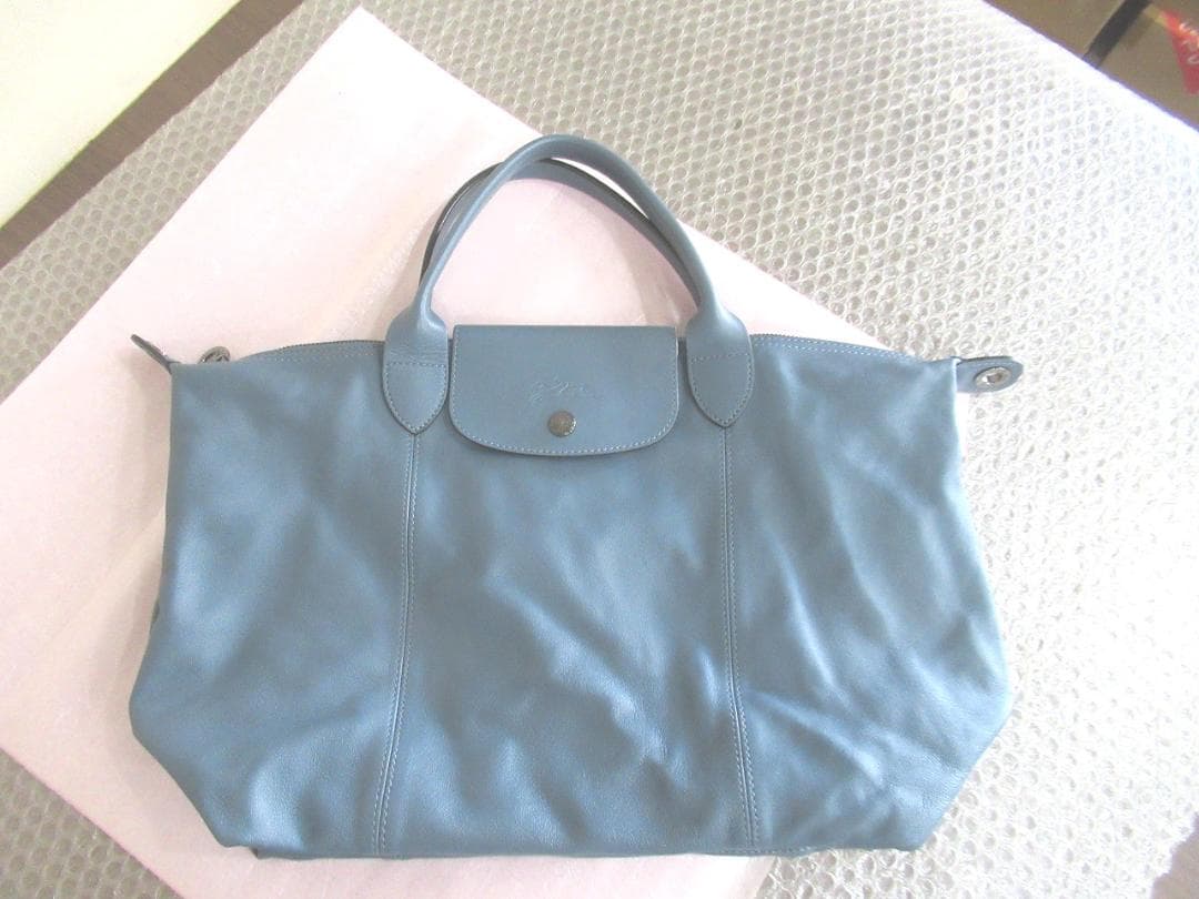 極美品☆ロンシャン LONGCHAMP レザー　ハンドバッグ ル・プリアージュ