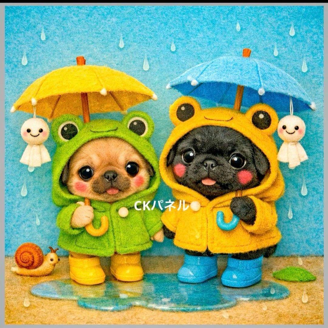 激レアトイプードルパネル生地　ハンドメイド