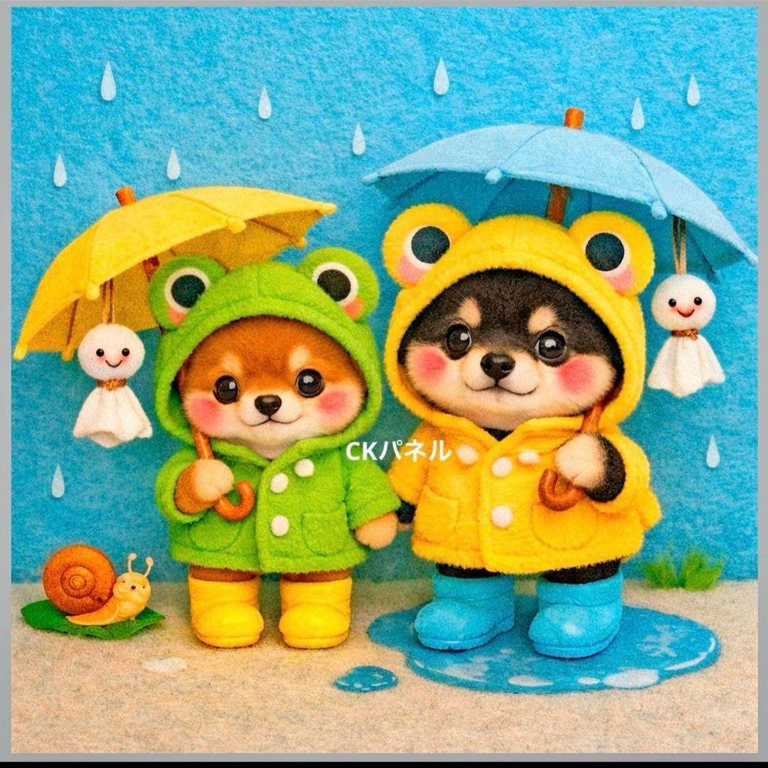 激レアトイプードルパネル生地　ハンドメイド