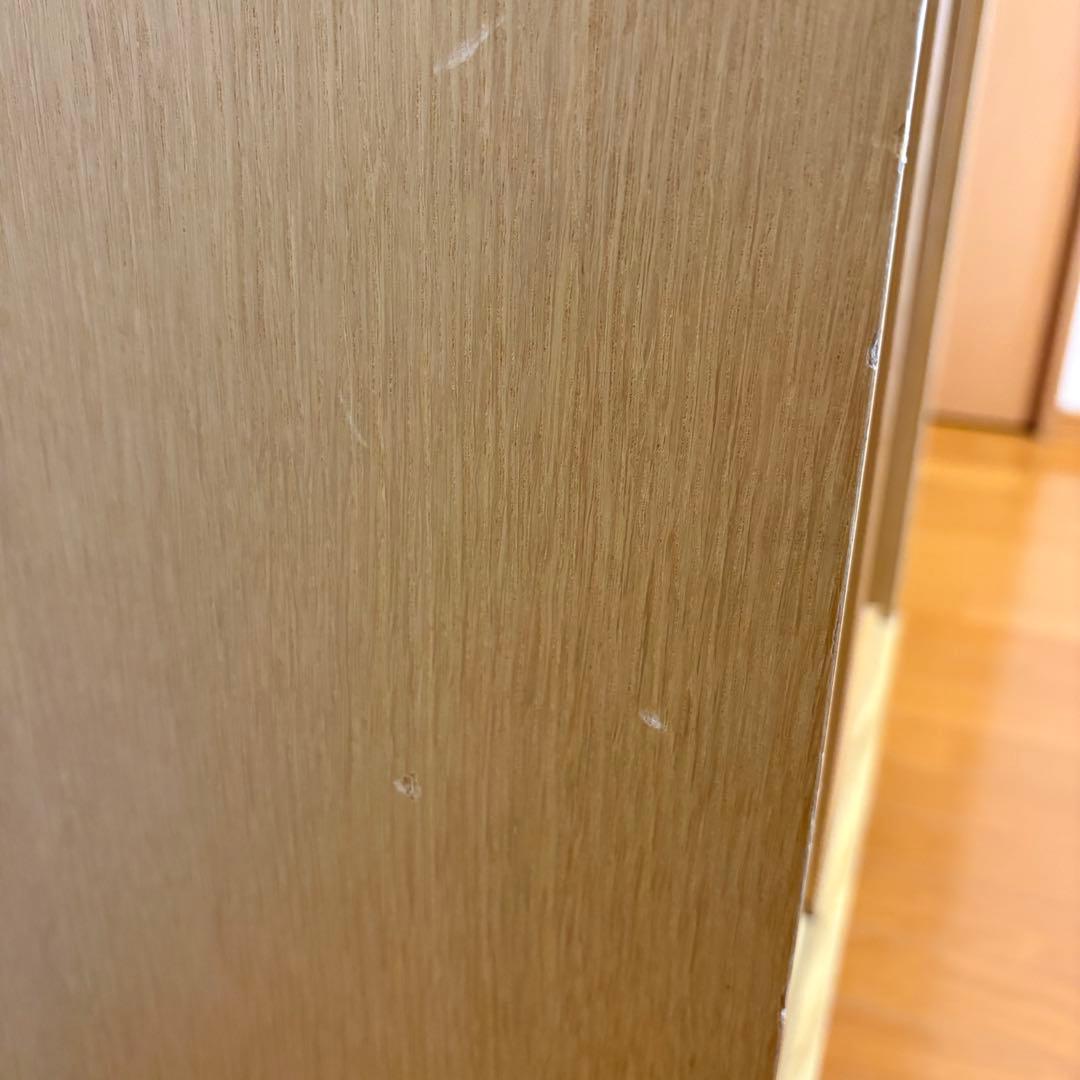 無印良品 オーク材キャビネットガラス扉（引戸）幅８０×奥行４０×高さ８3cm