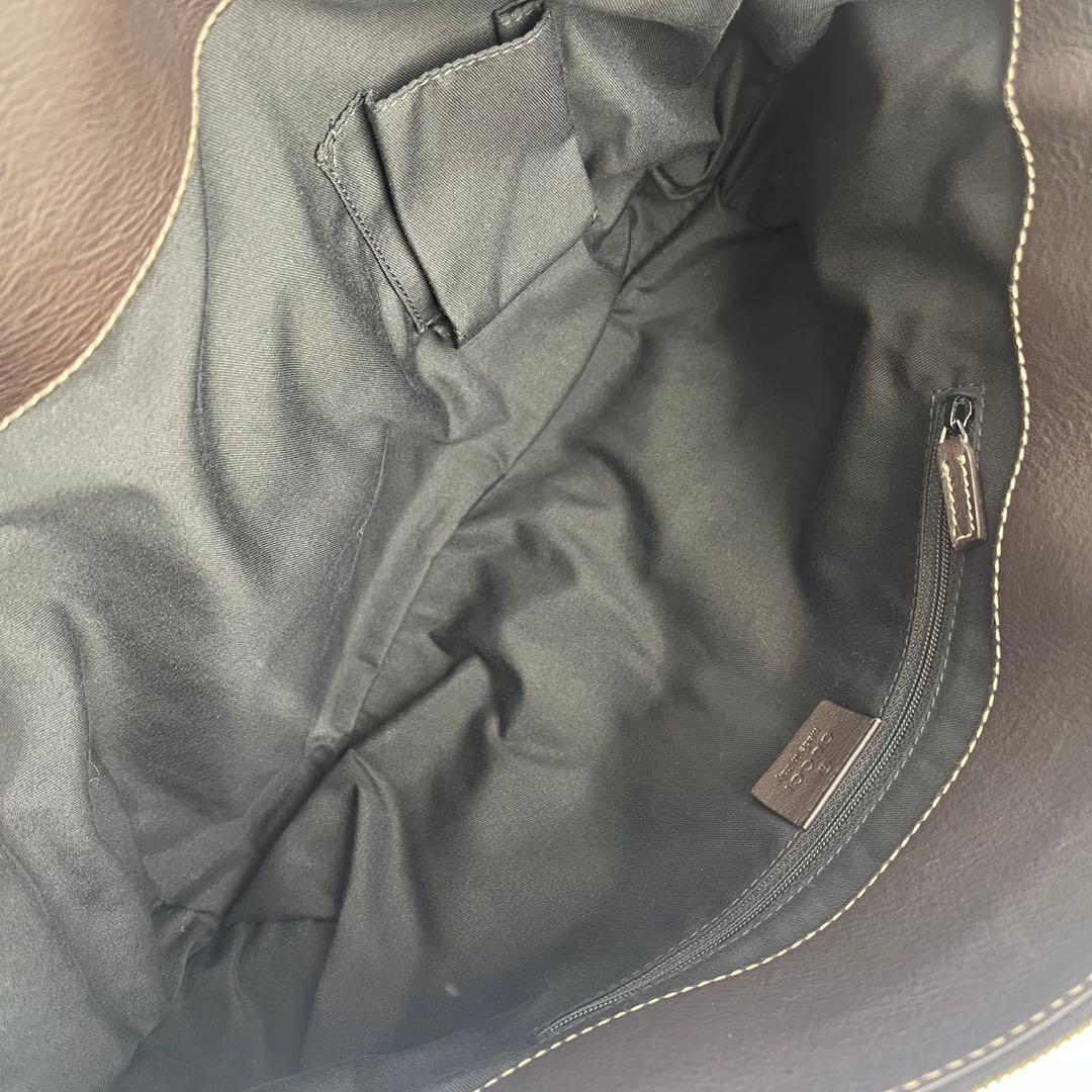 ✨極美品✨　GUCCI アビーライン　ブラウン　茶　トートバッグ　レザー