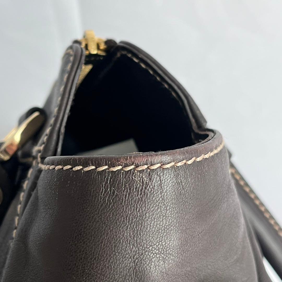 ✨極美品✨　GUCCI アビーライン　ブラウン　茶　トートバッグ　レザー