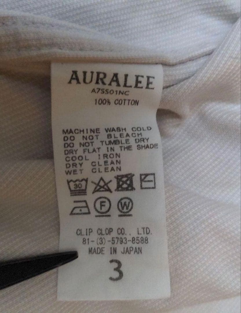 た*ぬ様 AURALEE オフホワイト コーディロイ シャツジャケット