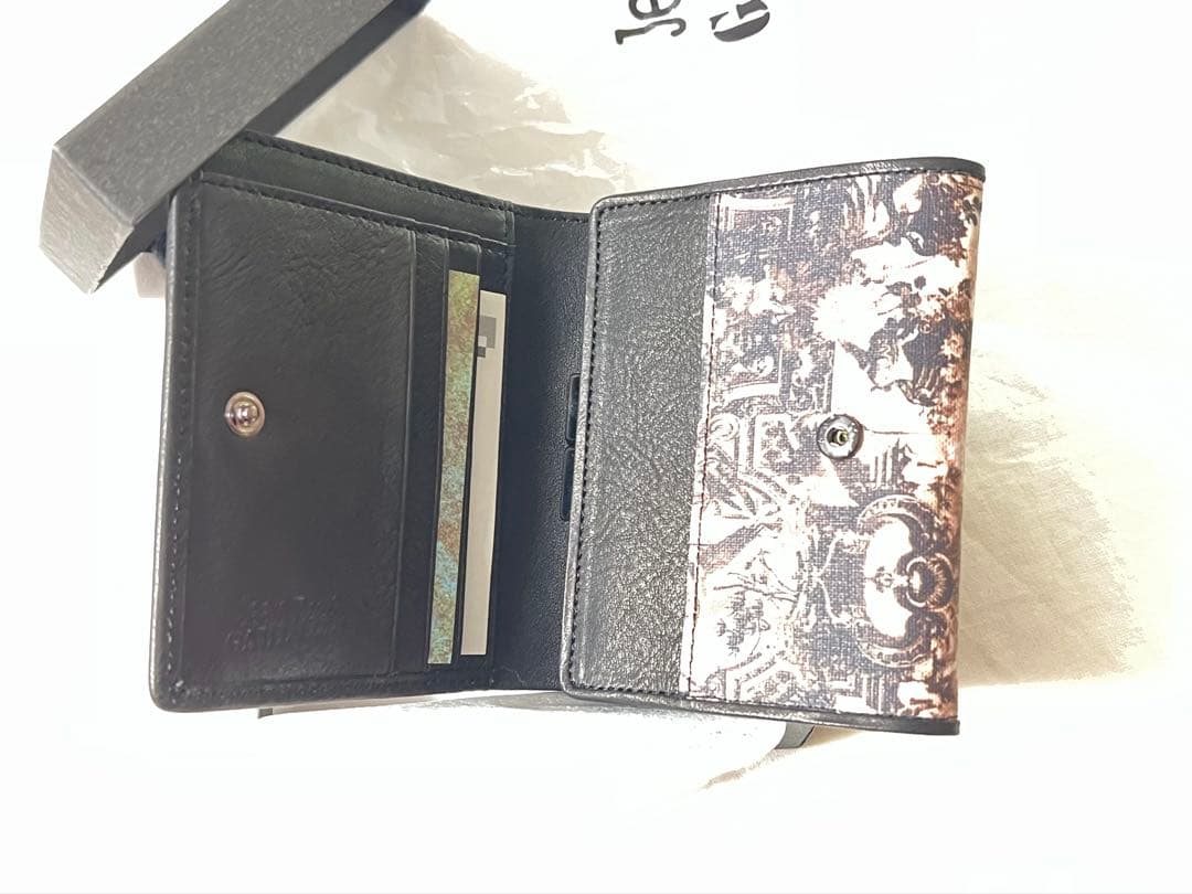 匿名配送/Jean Paul GAULTIER フラミンゴ柄 二つ折り財布