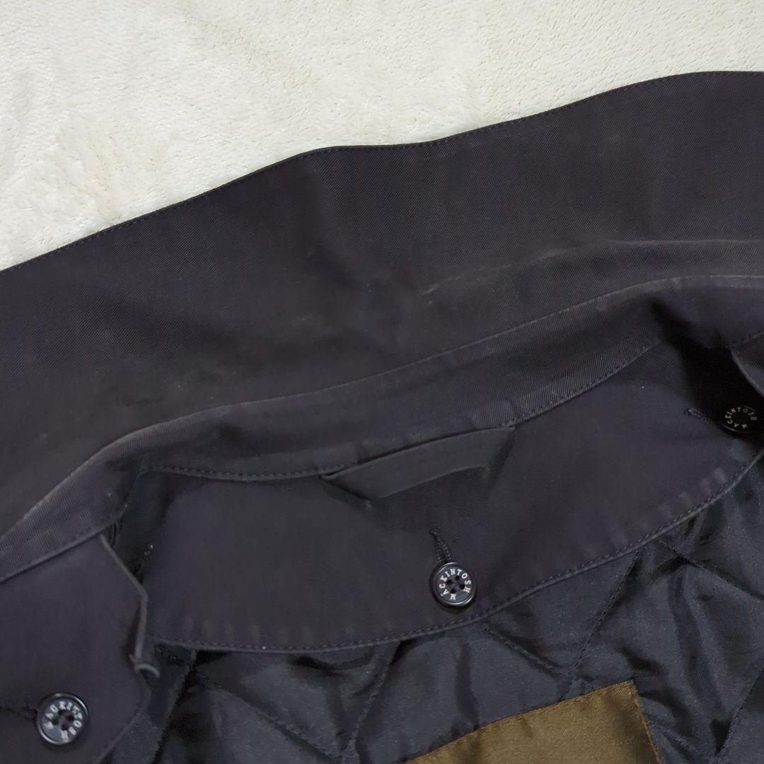 マッキントッシュ L ダンケルド ゴム引きコート キルティングライナー 英国製黒