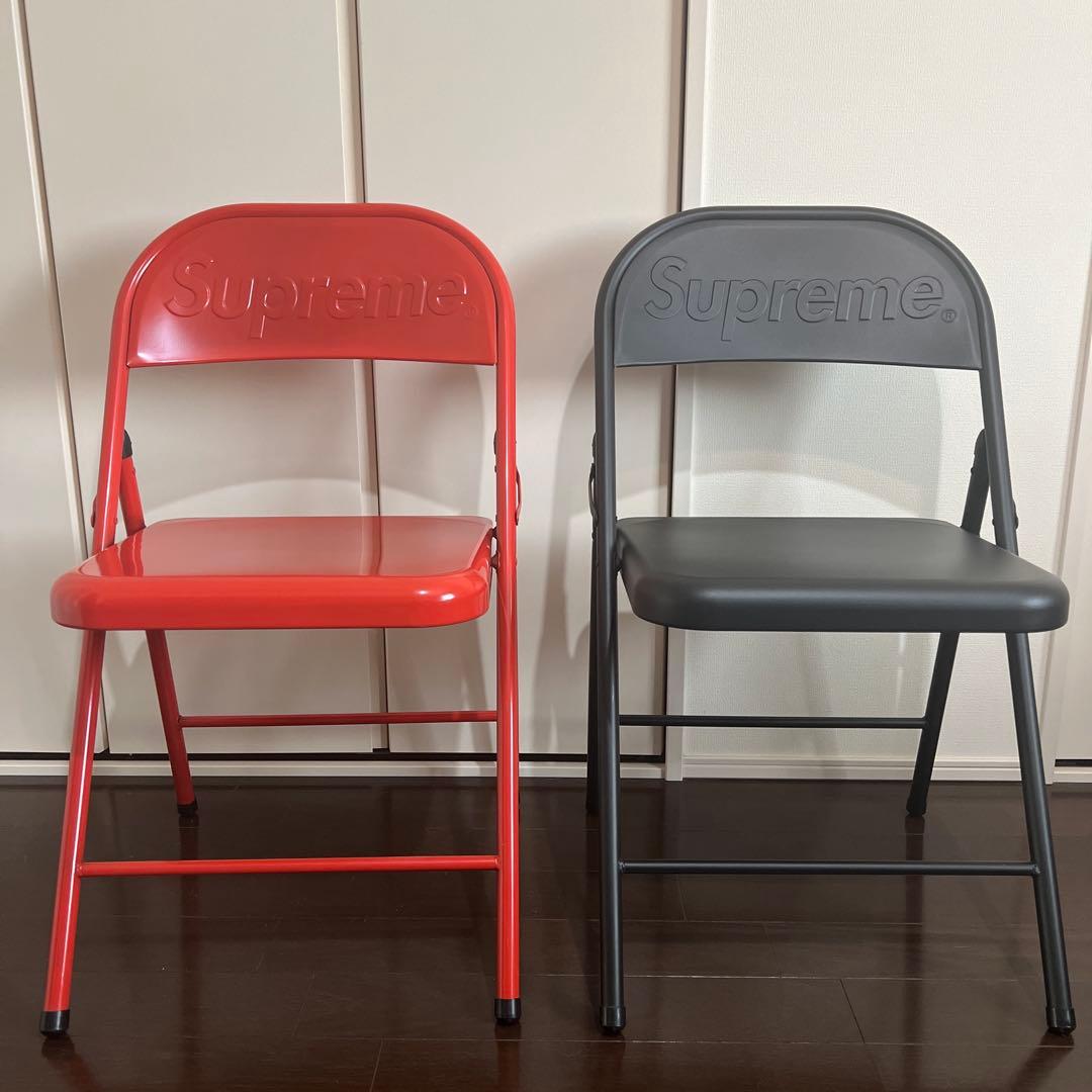 Supreme l Folding Chair 黒・赤セット