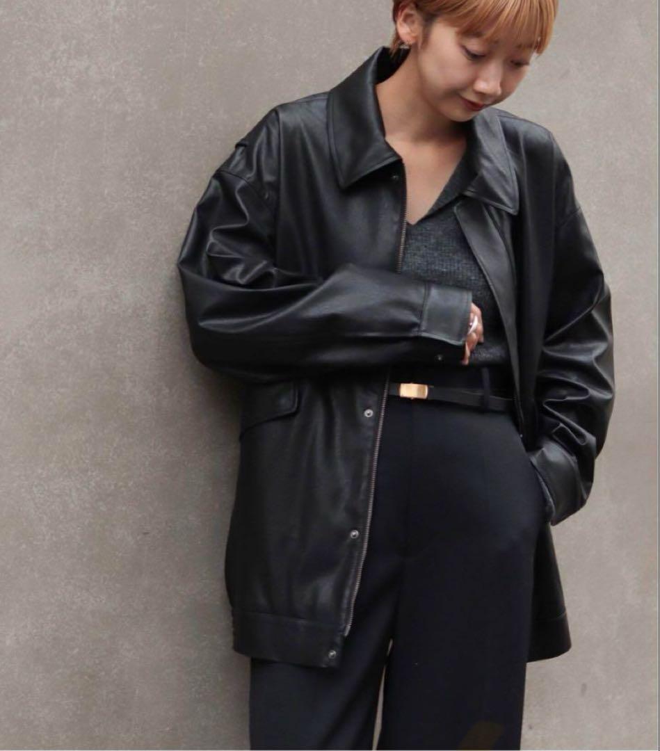 【shege】Plage Leather Like ブルゾン　36
