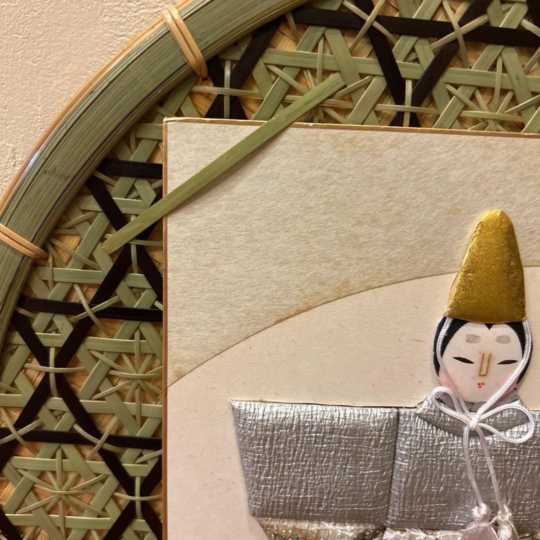 竹細工　壁掛け　色紙掛け　飾り台