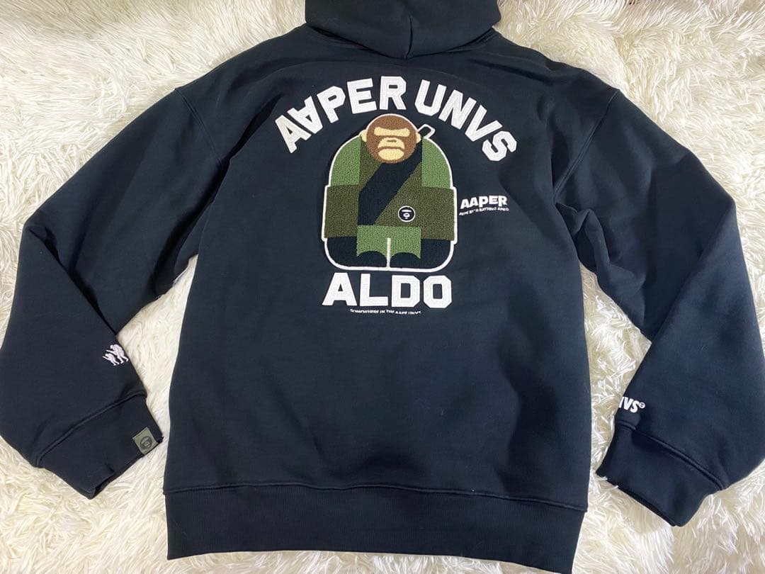 【AAPE】A BATHING APE AAPER UNVS ALDOパイルロゴ
