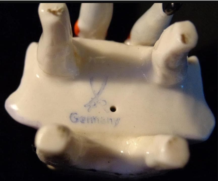 #3943【希少な置き物】アンティーク 初期 マイセン・ドレスデン 1725年製