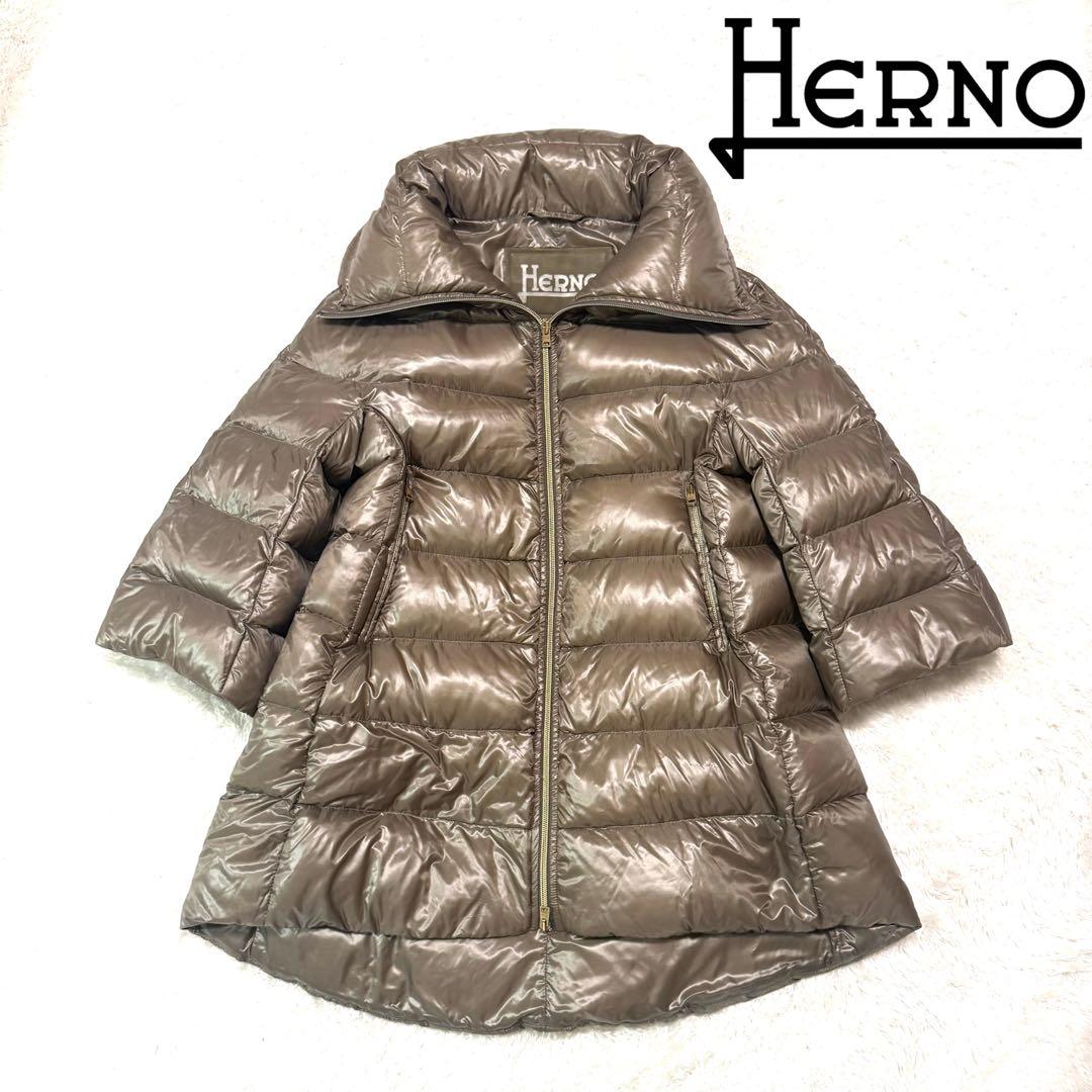 HERNO ヘルノ ダウン７分丈 ロングダウンコート42