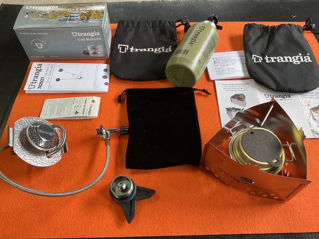 トランギア純正超希少品GASバーナー&純正T3五徳&アルスト・ボトルオール新品
