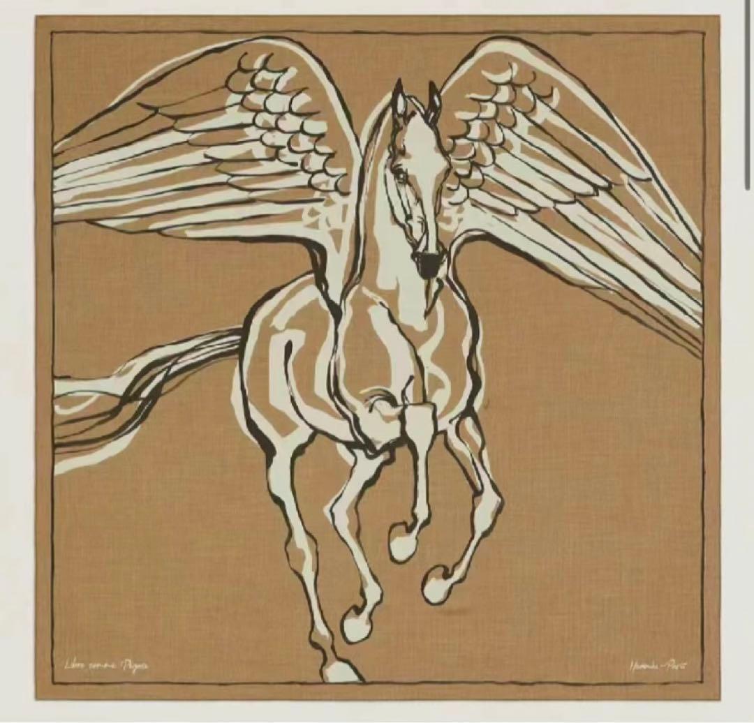 エルメス　カシミヤ シルク 140 スカーフ