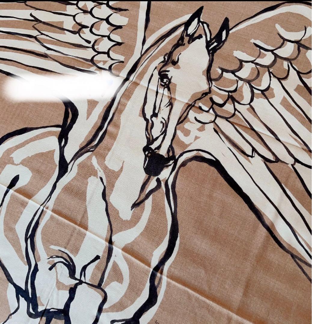 エルメス　カシミヤ シルク 140 スカーフ