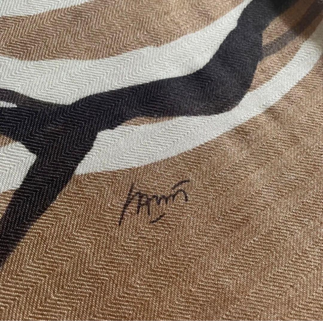 エルメス　カシミヤ シルク 140 スカーフ