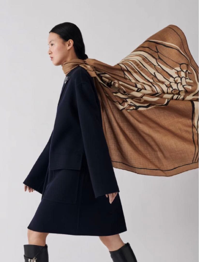 エルメス　カシミヤ シルク 140 スカーフ