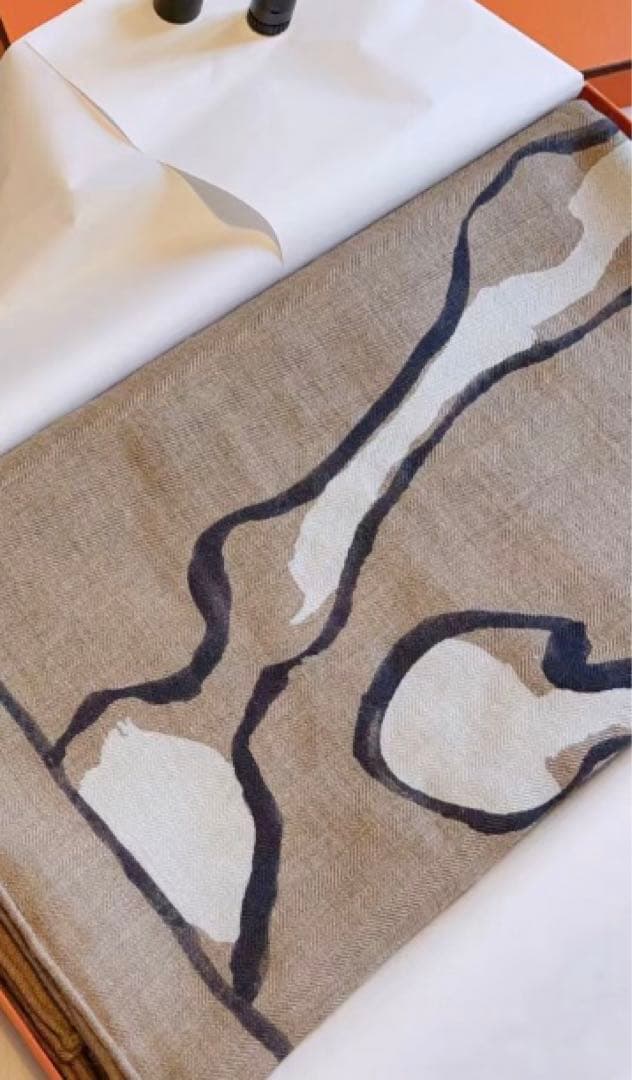 エルメス　カシミヤ シルク 140 スカーフ