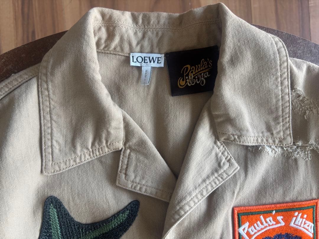 【美品】LOEWE paula's ibiza ダメージ加工 シャツ ジャケット