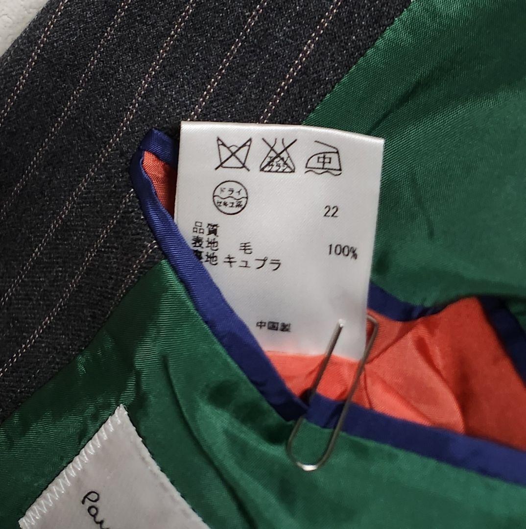 ポールスミス　レディース　パンツスーツ　グレー　ピンクストライプ