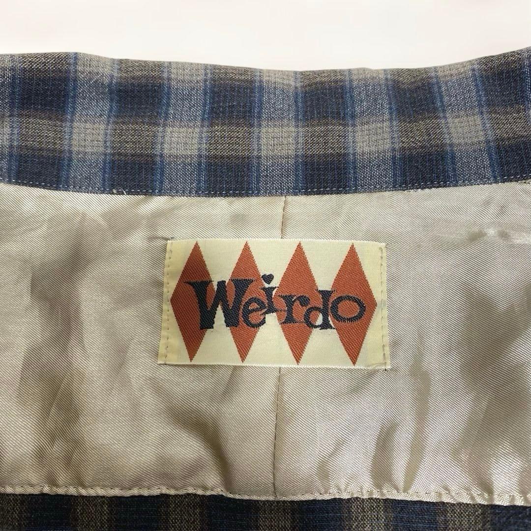 Weirdo ウィアード チェック柄オープンカラー長袖シャツ XXL