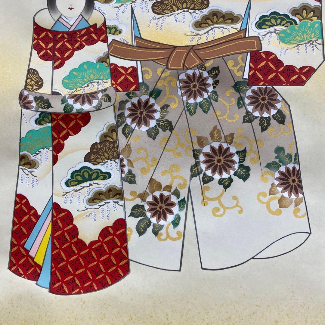 美品 掛け軸 川村観峰作 立雛図 共箱 縁起物 雛人形 ひな祭り