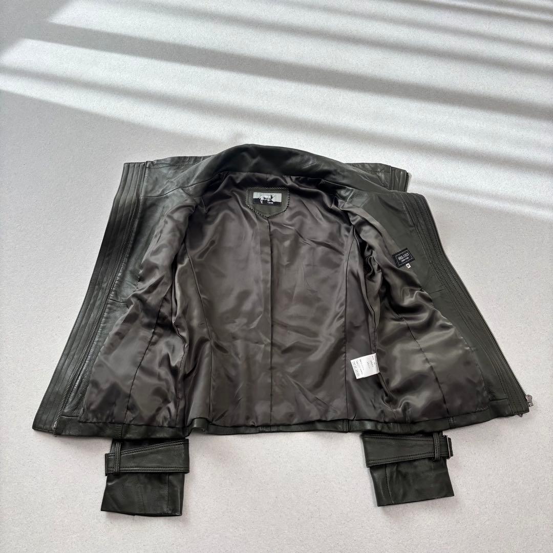 leather jacket blouson khaki 本革 短丈 Y2K