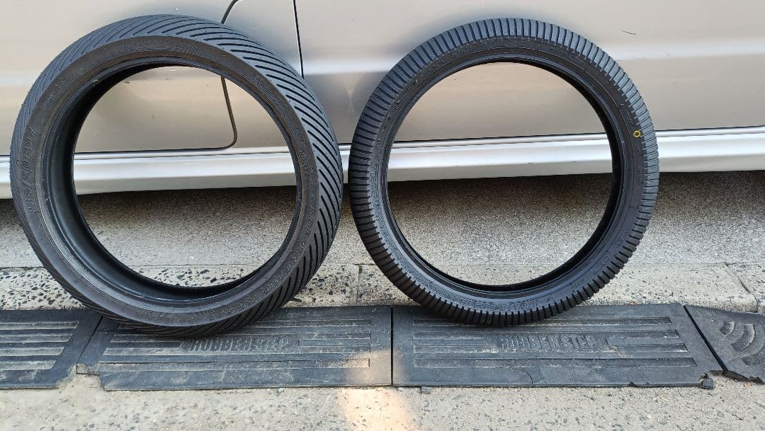 ダンロップ KR189 KR389 レインタイヤ 前後セット