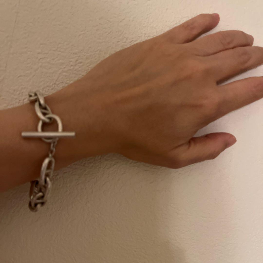 ビンテージ　シルバー リンクチェーンブレスレット