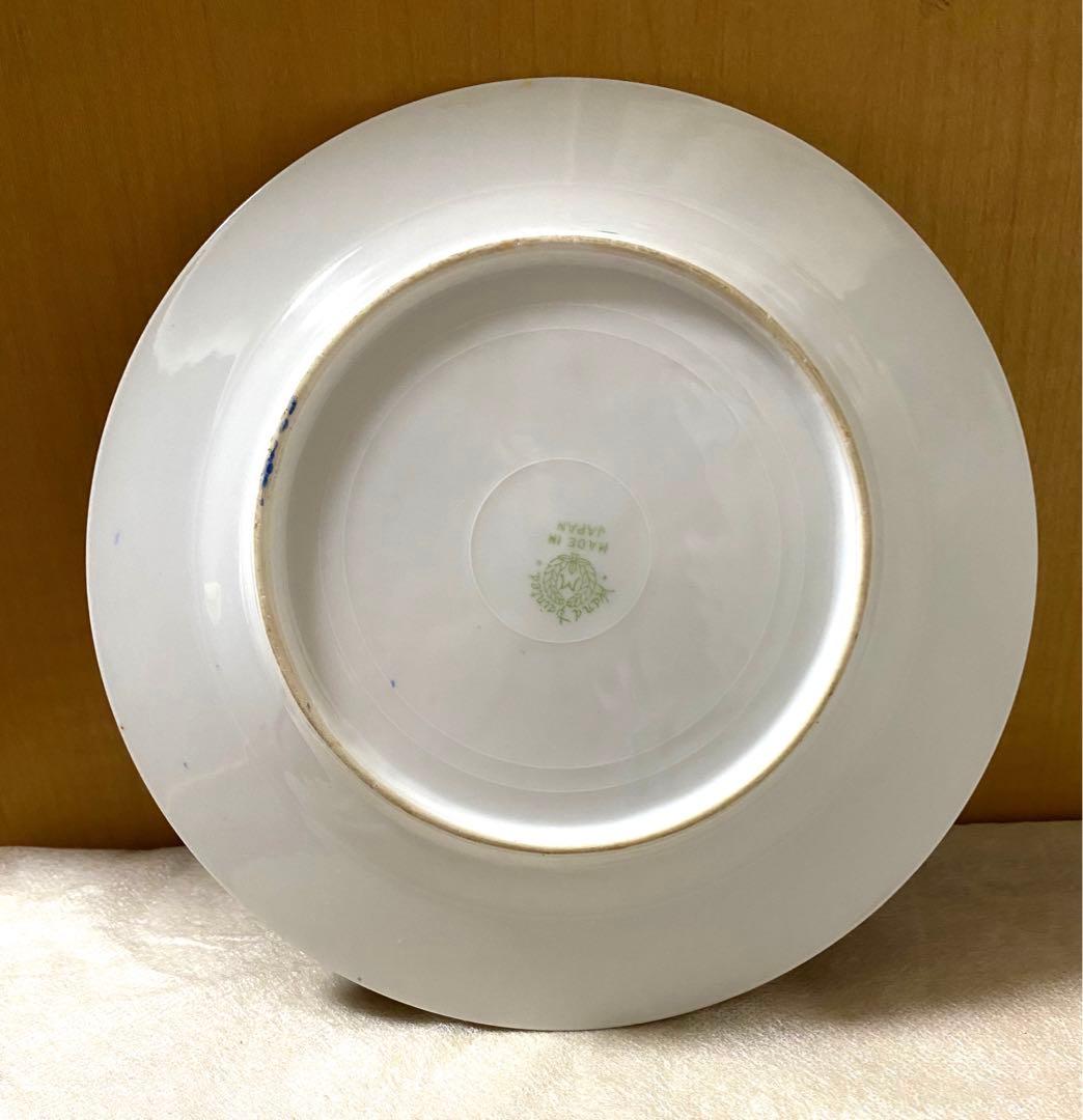 オールドノリタケ　お皿　金盛り上げ　風景画　点盛