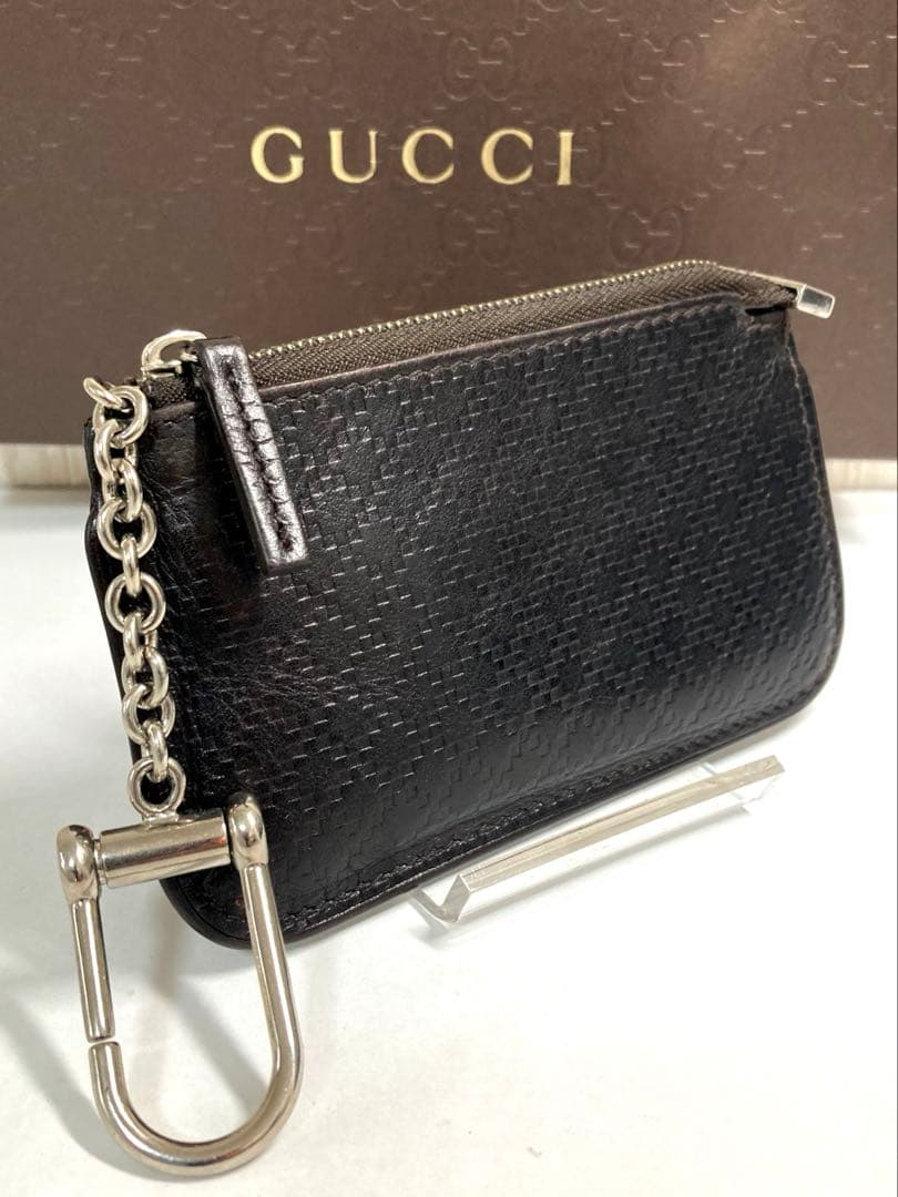 良品　GUCCI グッチ　ディアマンテ　レザー　ケース　カードケース