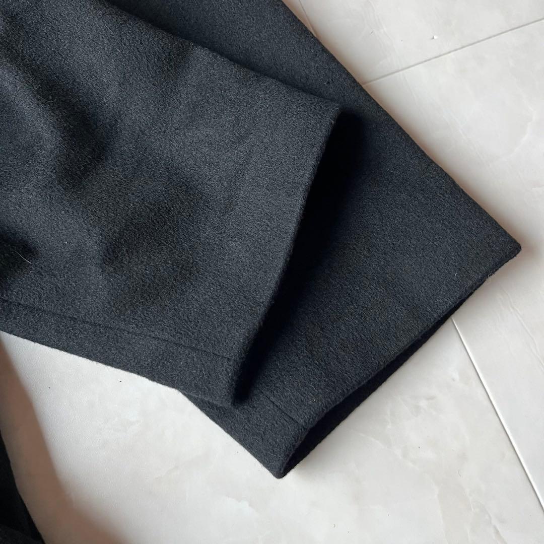 美品✨ 最高級カシミヤ100% ロングコート 上質ブラック 黒 9号　M