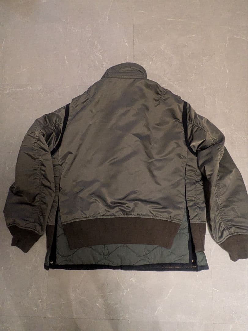 sacai MA-1ジャケット グレー　22aw blouson