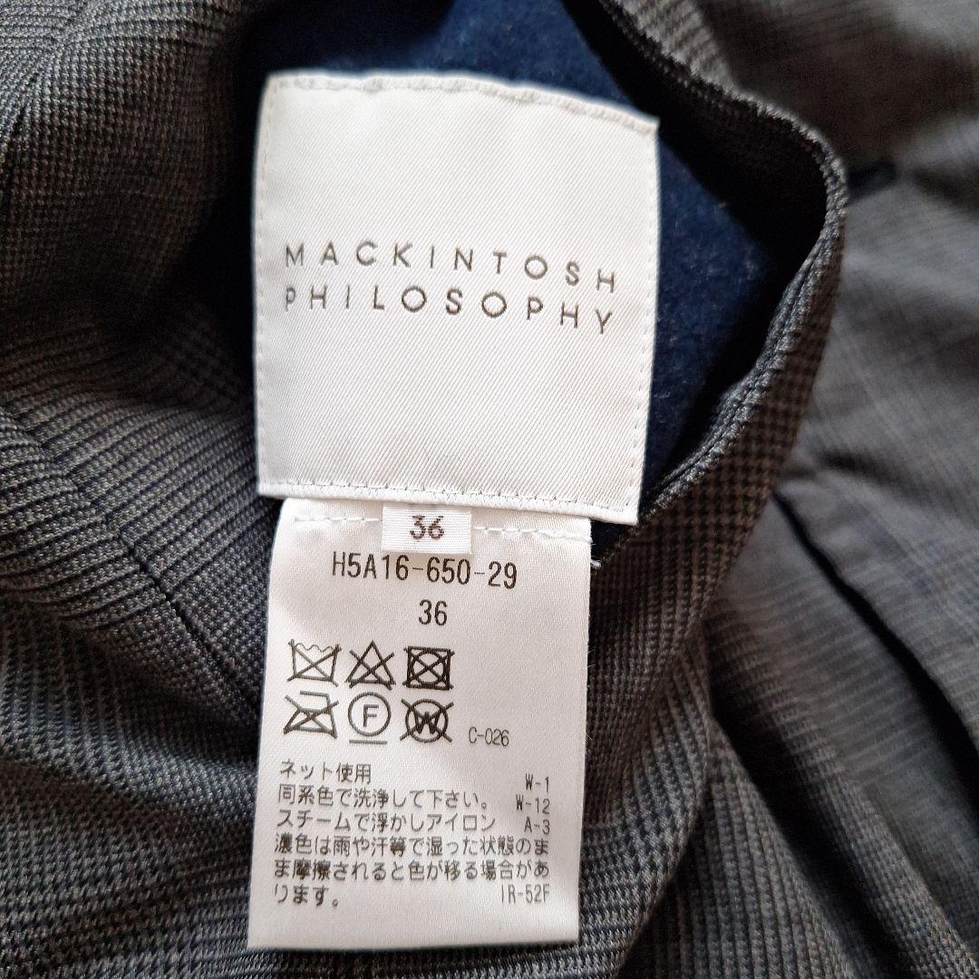 マッキントッシュ　リバーシブル　ノーカラー コート　36