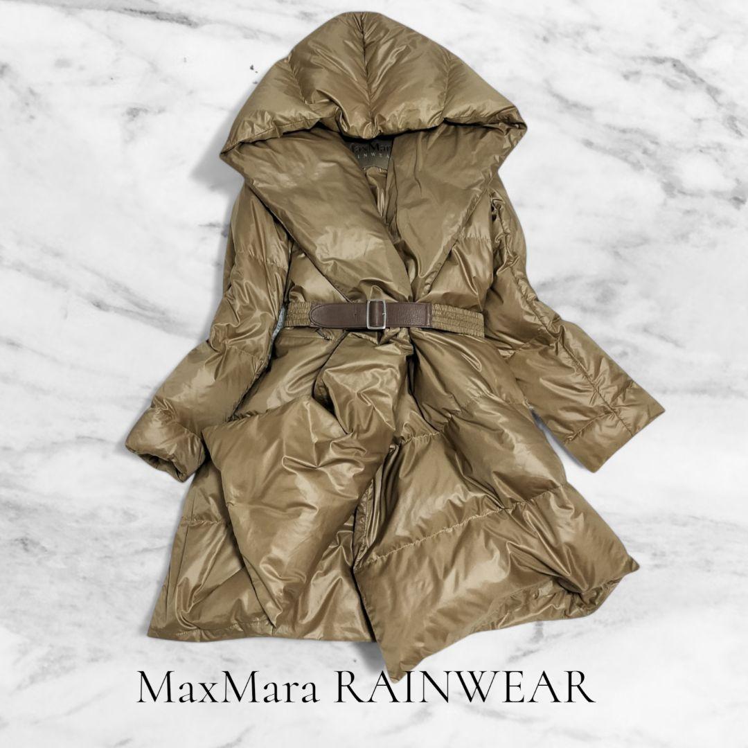 美品✨️MaxMara レインウェア ロングコート ボリューム 女優襟