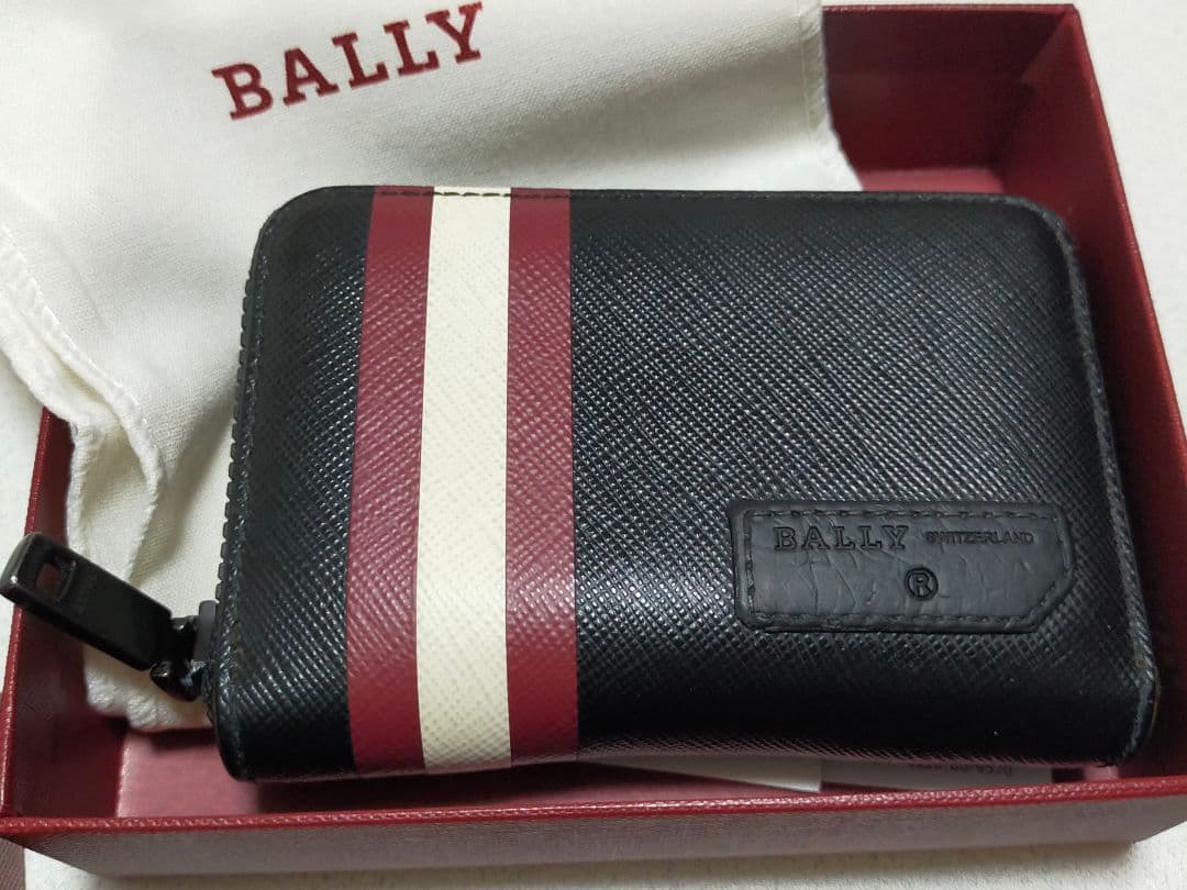 BALLY ケース 　希少赤白ライン　小銭入れ　メンズ　箱あり