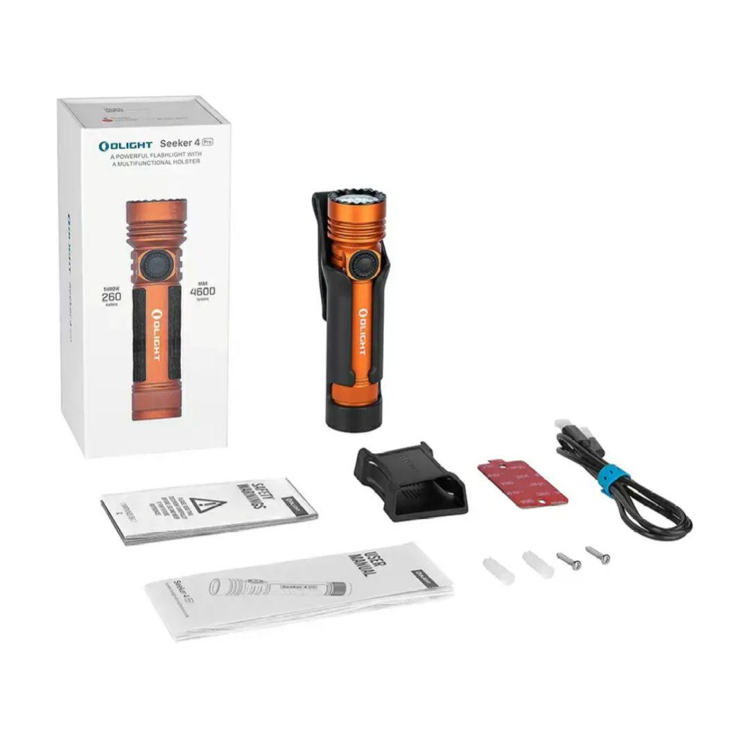 OLIGHT Seeker 4 Pro 懐中電灯 4000ルーメン オレンジ