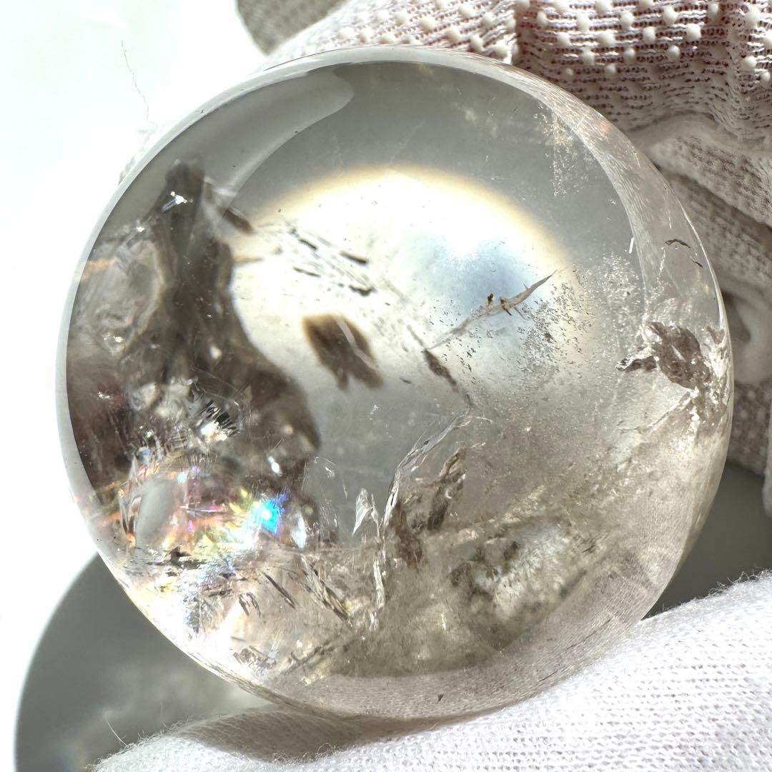 ガーデンクォーツ 苔&虹入りスフィア 49mm