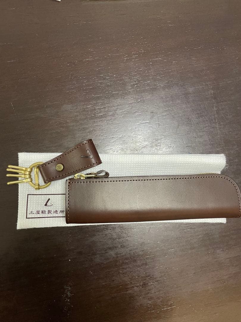 土屋鞄製造所　レザー ペンケース　キーホルダー付き
