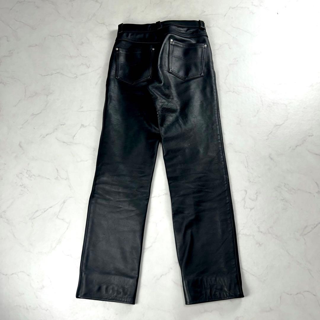美品✨ ショット レザーパンツ USA製 ブラック W28