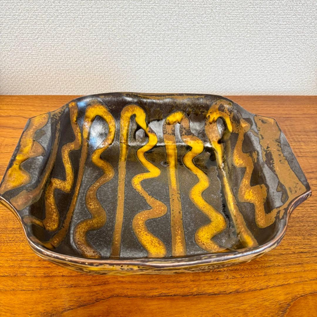 つくも窯　十場天伸さん　土鍋　スリップウェア　新品未使用品