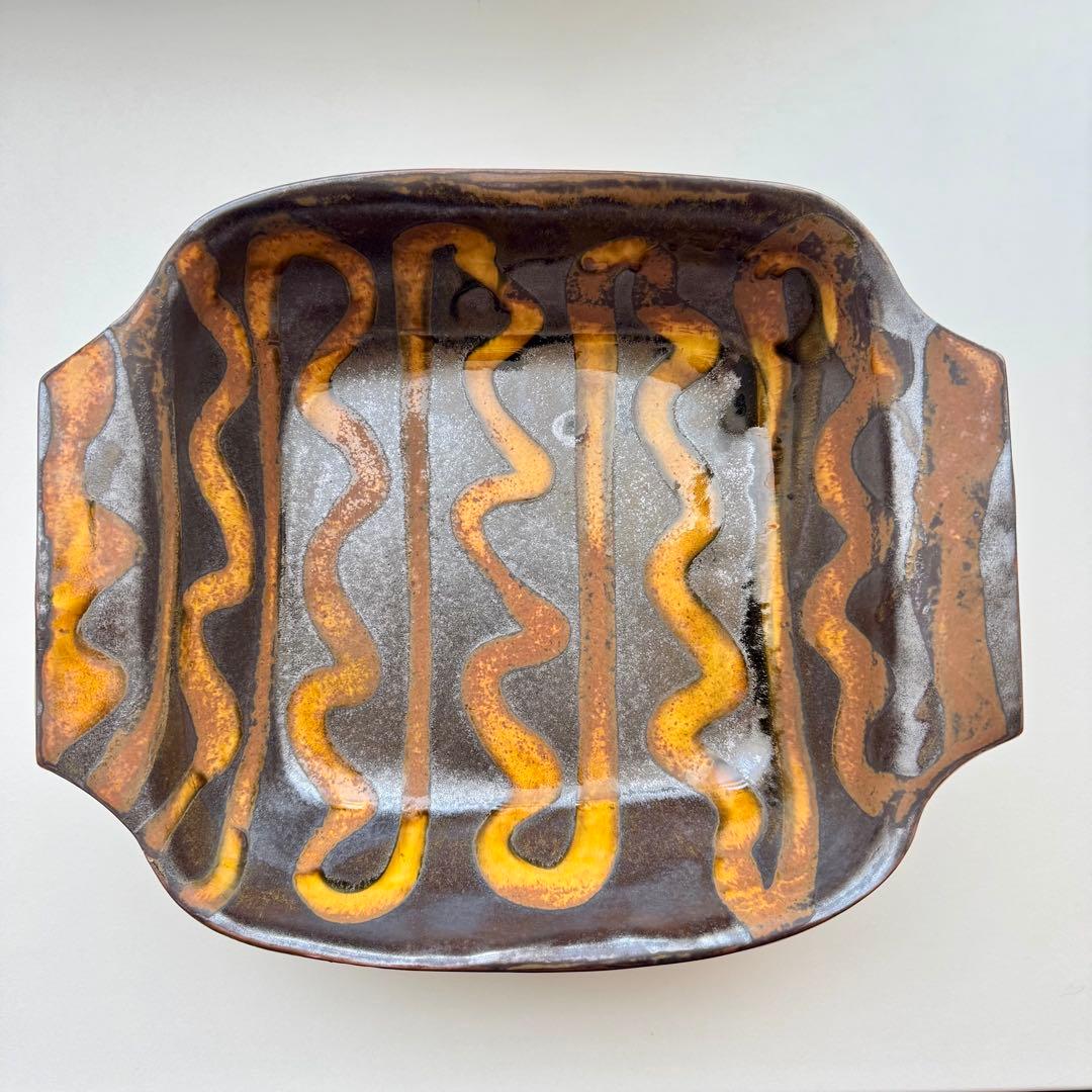 つくも窯　十場天伸さん　土鍋　スリップウェア　新品未使用品