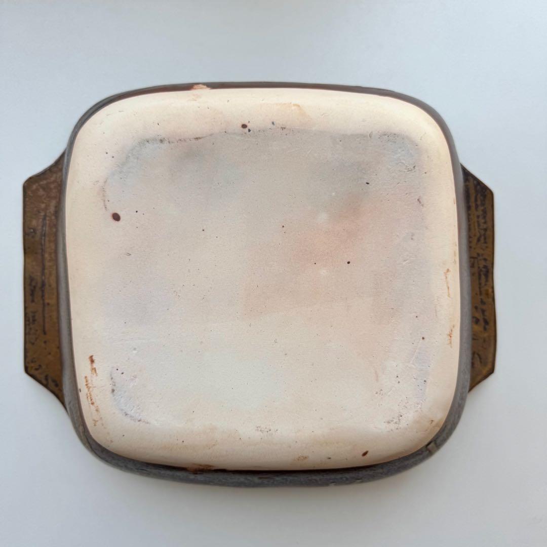 つくも窯　十場天伸さん　土鍋　スリップウェア　新品未使用品