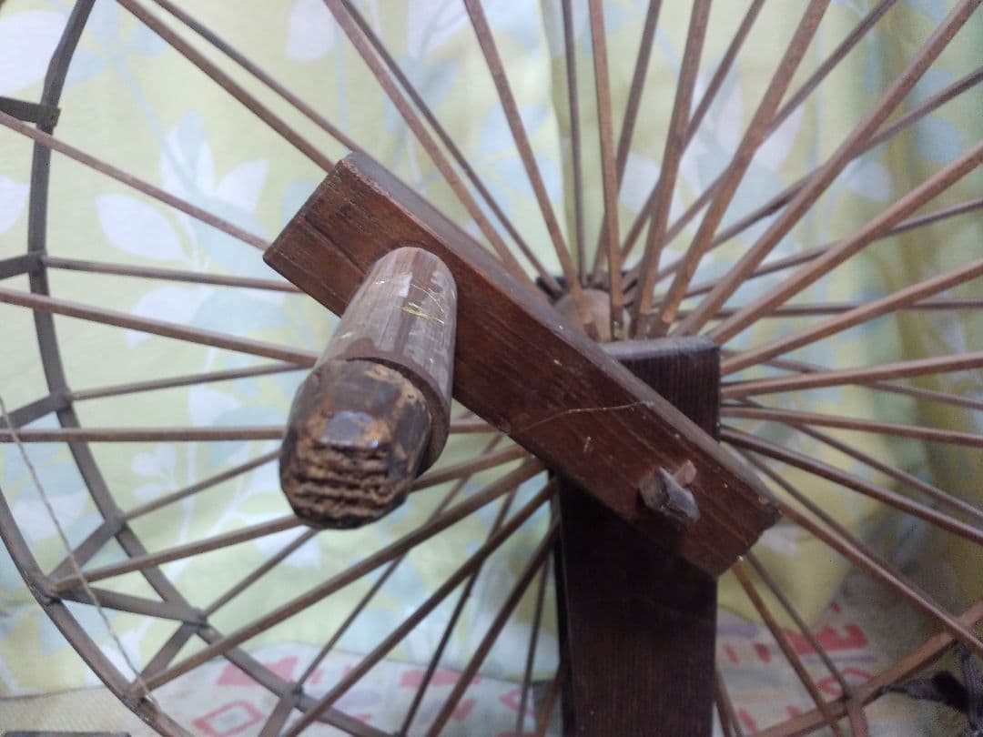 糸車 骨董品 アンティーク 昭和レトロ 和風インテリア品 現地受渡