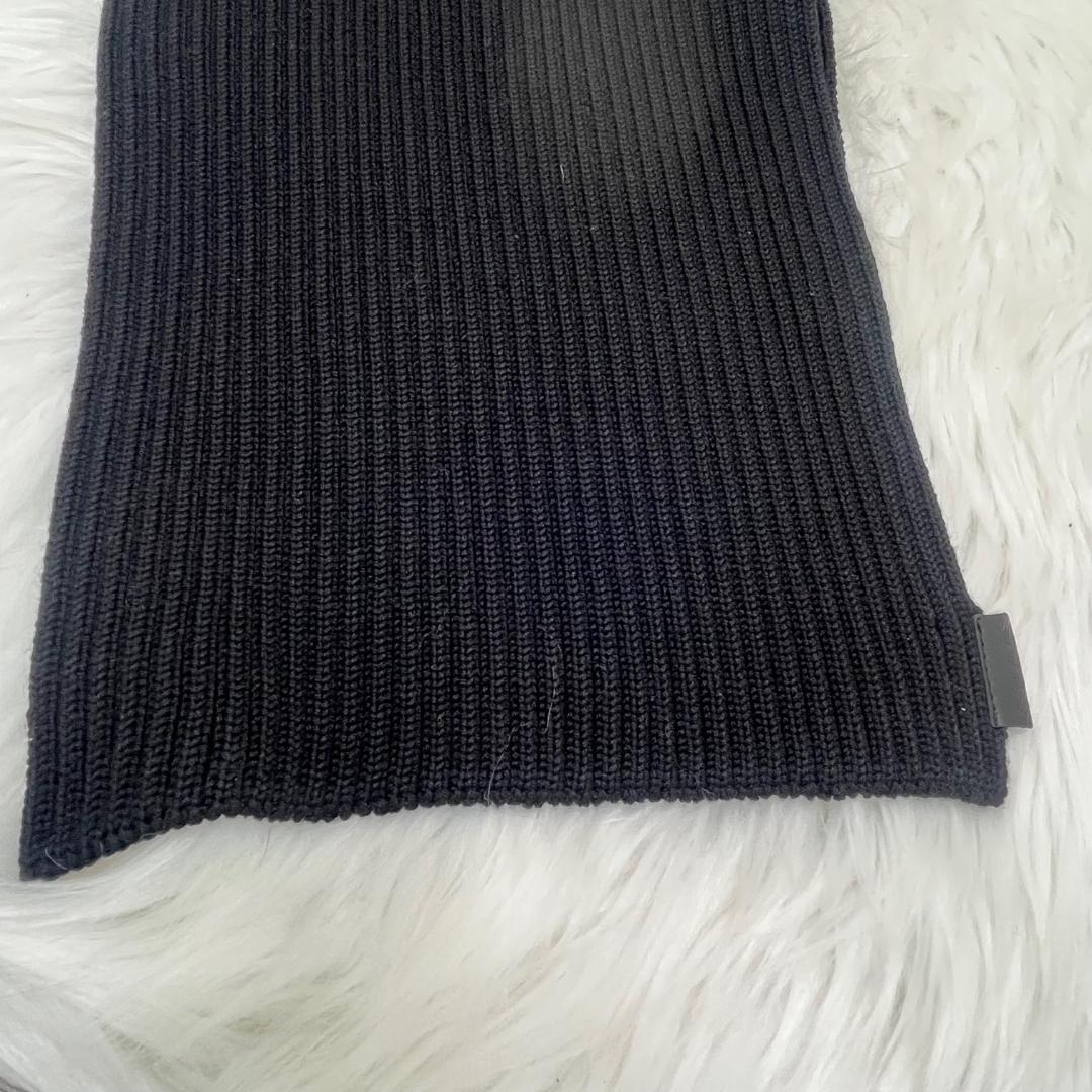 グッチ　GUCCI 極美品　ウール マフラー　イタリア製　ブラック