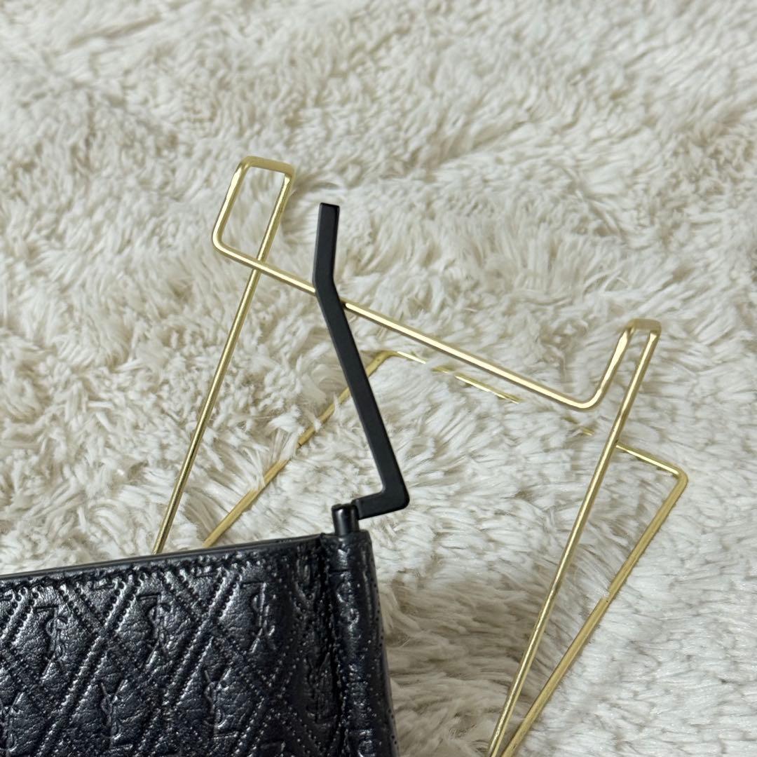 ⭐️Take様⭐️　サンローラン　YSL　総柄　マネークリップ　ブラック　レザー