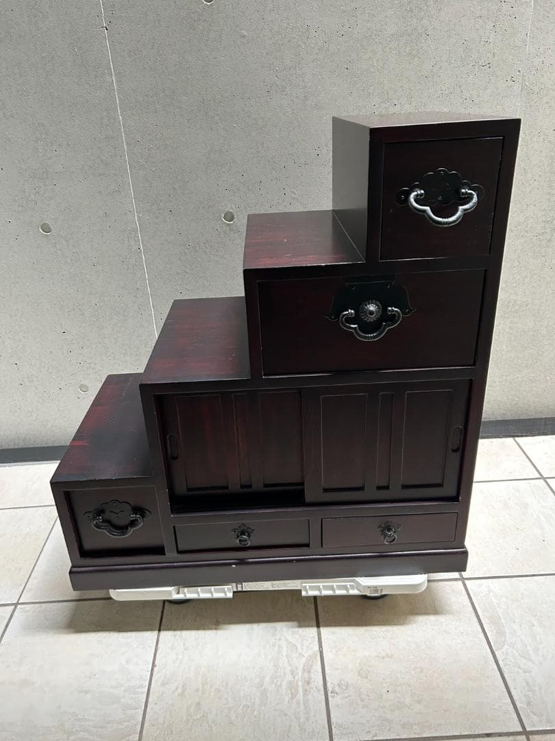 階段箪笥 タンス 4段-昭和レトロ 家具 モダン 和室