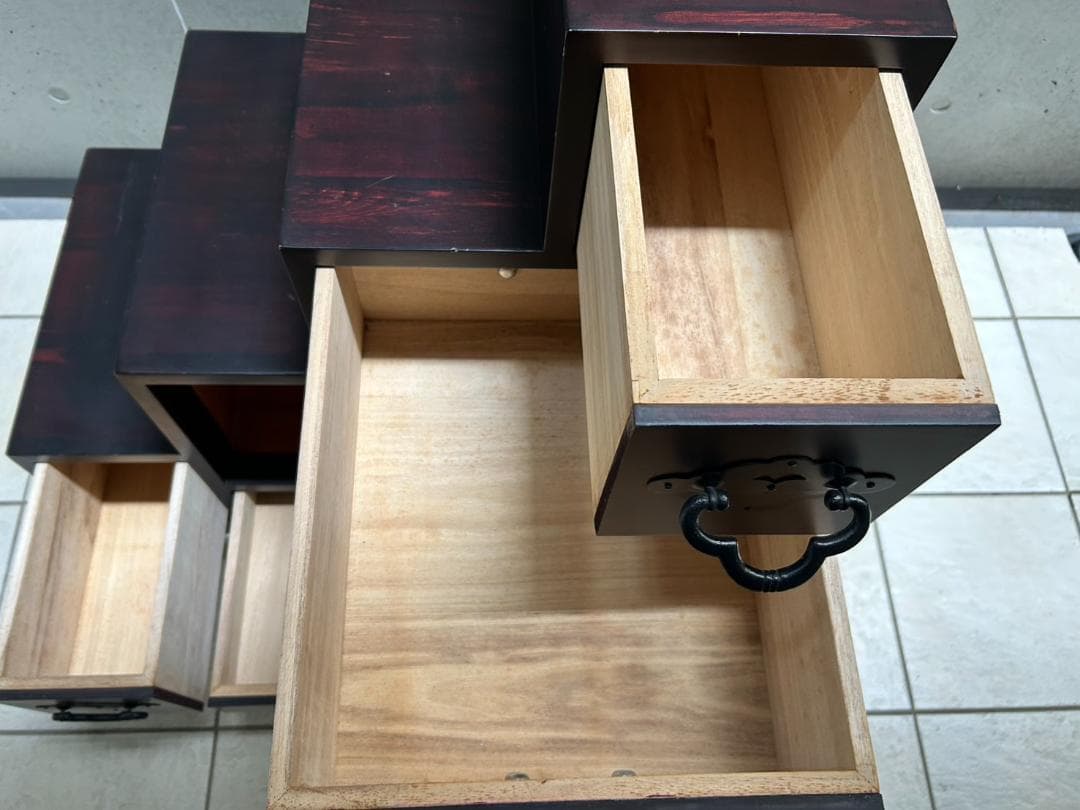 階段箪笥 タンス 4段-昭和レトロ 家具 モダン 和室